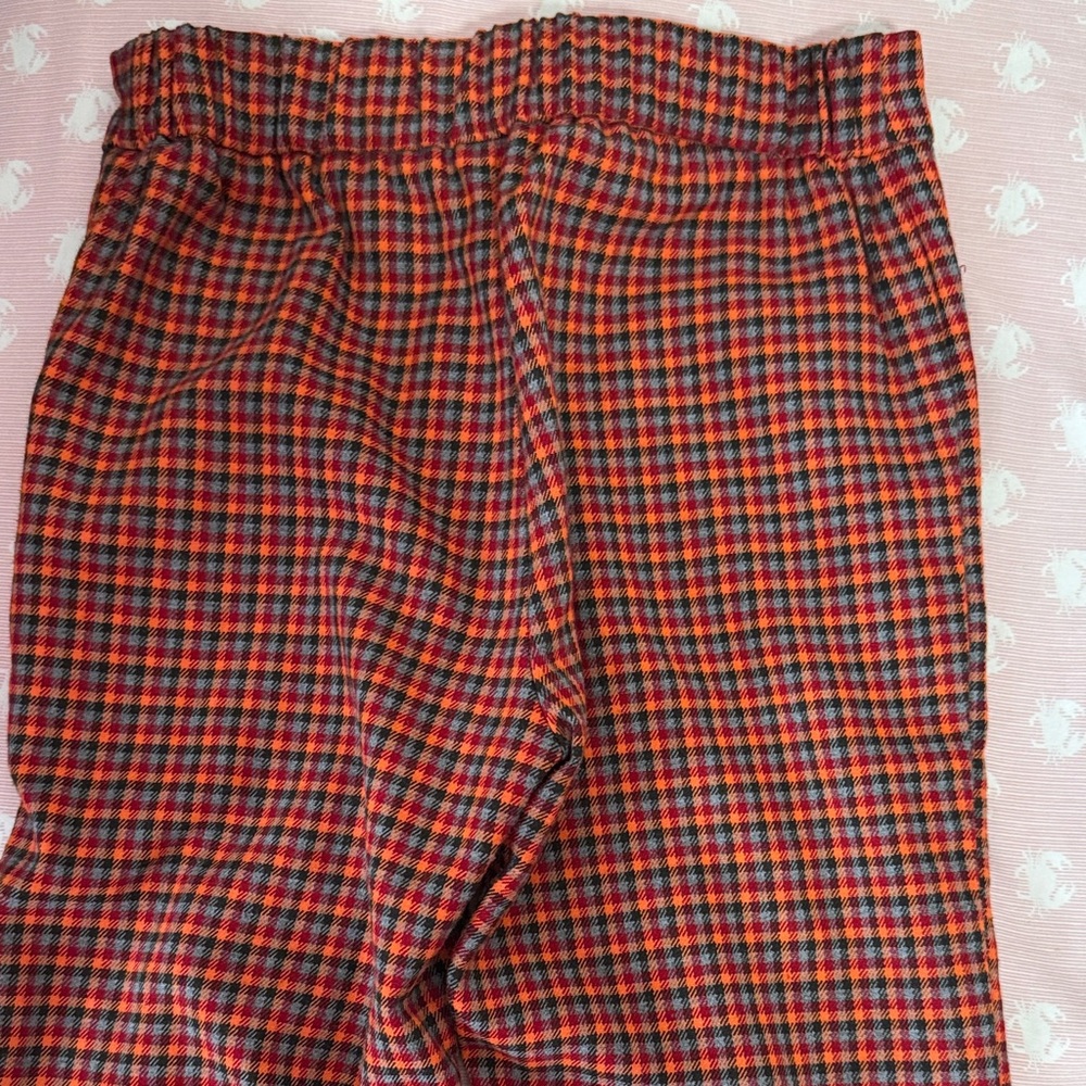 Kids Red and Black Check Pants - Classic Straight Fit - Picture 6 of 7